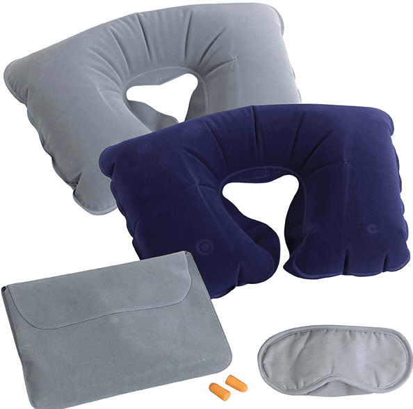 ערכת נסיעות משולבת כרית מתנפחת כיסוי עיניים ואטמי אוזניים