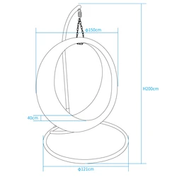 נדנדת כדור 150 ס"מ
