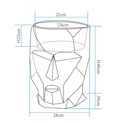 כלי דקורטיבי מואר בתאורת לד