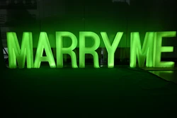 MARRY ME אותיות לד מוארות התינשאי לי להצעת נישואין