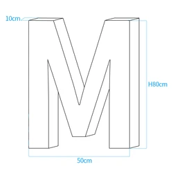 אות M- מוארת בתאורת לד MARRY ME