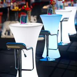 שולחן בר מואר בתאורת לד