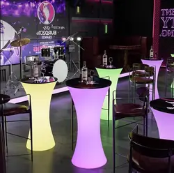 שולחן בר מואר בתאורת לד