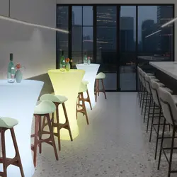 שולחן בר מואר בתאורת לד