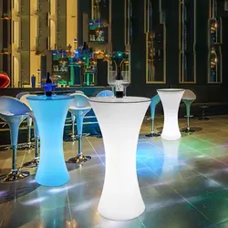 שולחן בר מואר בתאורת לד