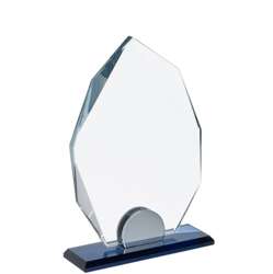 מגן הוקרה מזכוכית קריסטל