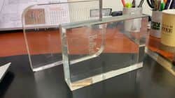 קוביית קריסטל - חריטת ליזר תלת מימד