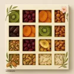 מארז ריבועים גדול פירות יבשים